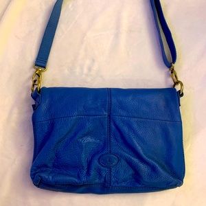 FOSSIL- Crossbody Foldover leather tote bag
